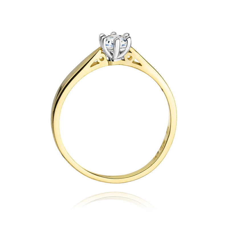 Inel Aur 14K cu Diamant Natural 0.20 ct, imaginea 3 din 12