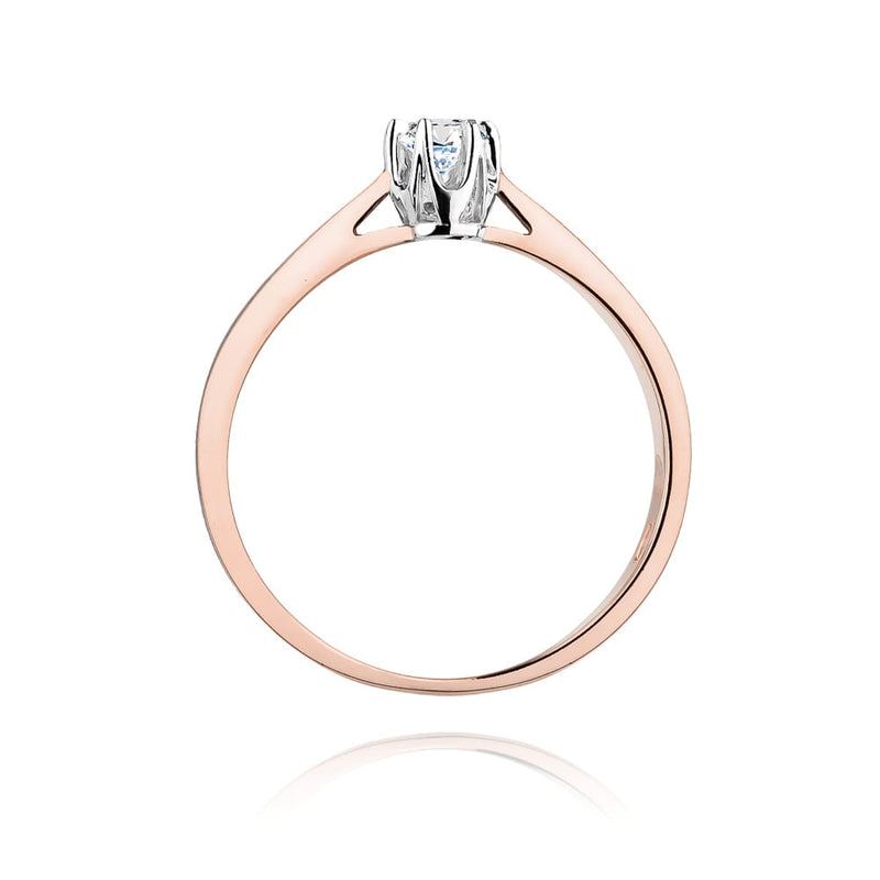 Inel Aur 14K cu Diamant Natural 0.15 ct, imaginea 7 din 12