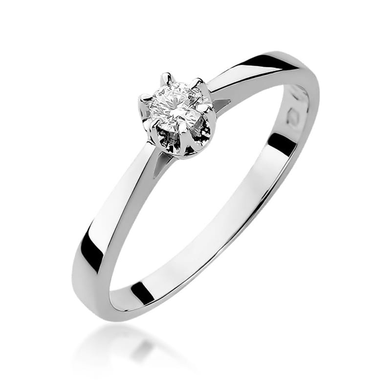 Inel Aur 14K cu Diamant Natural 0.15 ct, imaginea 9 din 12