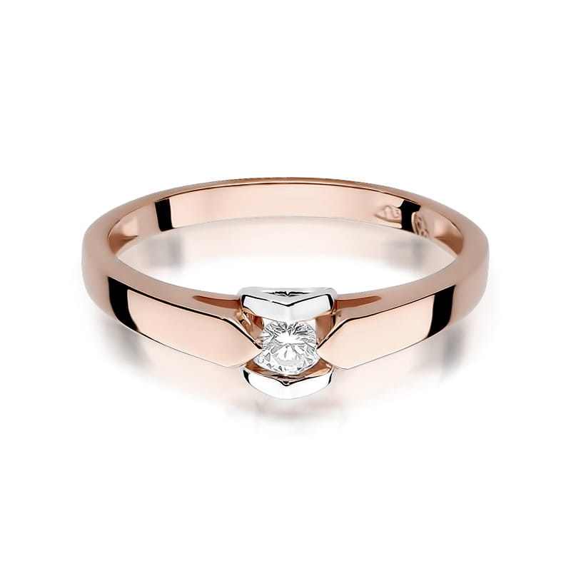 Inel Aur 14K cu Diamant Natural 0.04 ct, imaginea 6 din 12