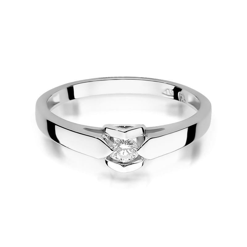 Inel Aur 14K cu Diamant Natural 0.04 ct, imaginea 10 din 12