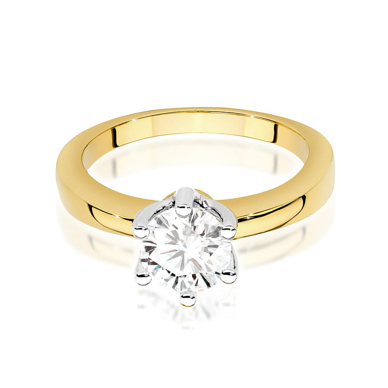 Inel Aur 14K cu Diamant Natural 1.00 ct, imaginea 2 din 12