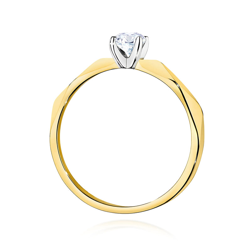 Inel Aur 14K cu Diamant Natural 0.25 ct, imaginea 3 din 12