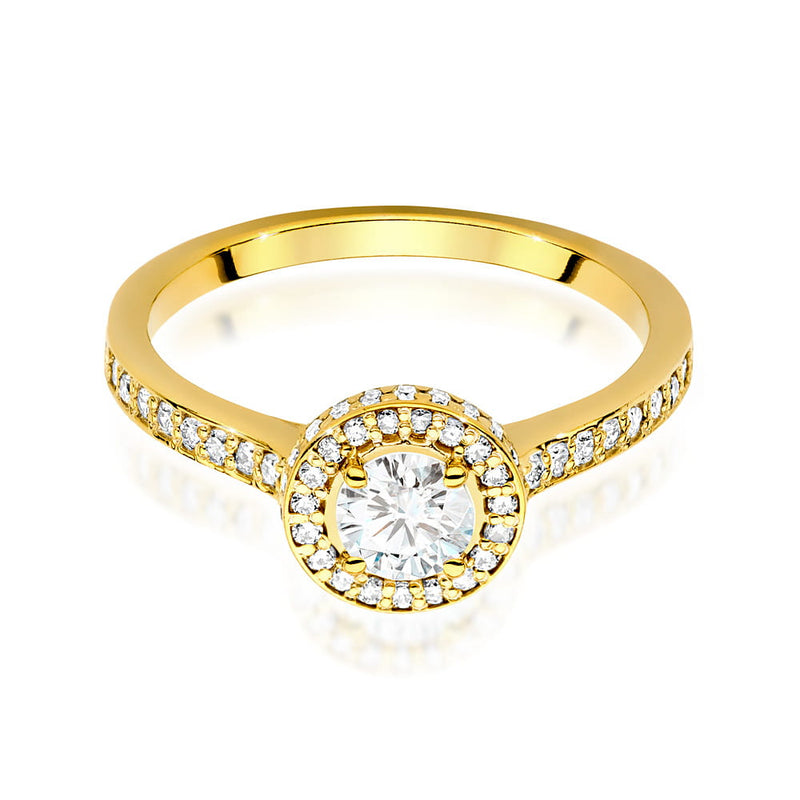 Inel Aur 14K cu Diamante Naturale 0.87 ct, imaginea 2 din 9