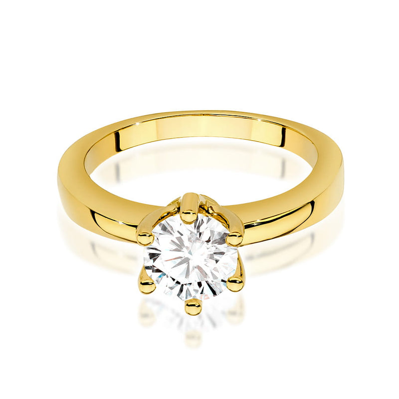 Inel Aur 14K cu Diamant Natural 1.00 ct, imaginea 2 din 9