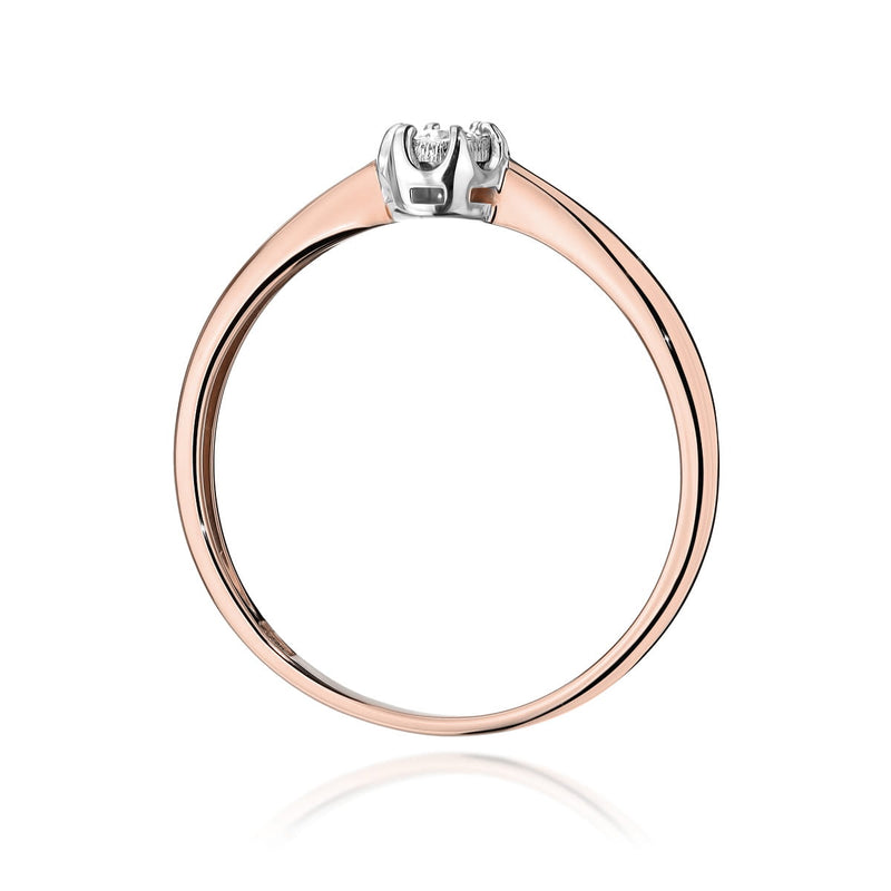 Inel Aur 14K cu Diamant Natural 0.06 ct, imaginea 6 din 9