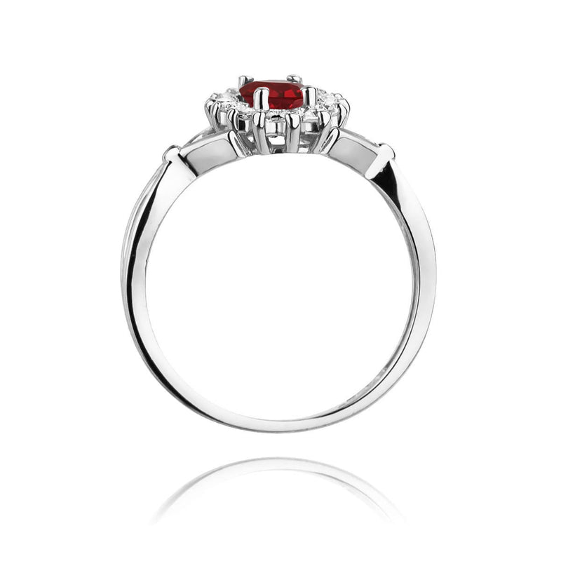 Inel Aur 14K cu Rubin 1.00 ct si Diamante Naturale 0.28 ct, imaginea 11 din 12
