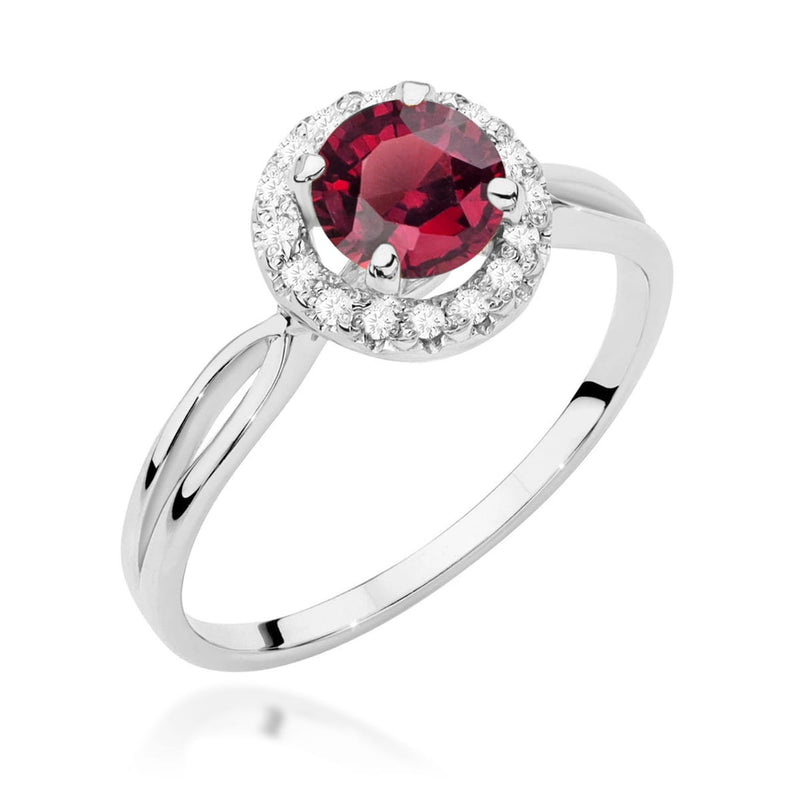 Inel Aur 14K cu Rubin 1.20 ct si Diamante Naturale 0.08 ct, imaginea 9 din 12
