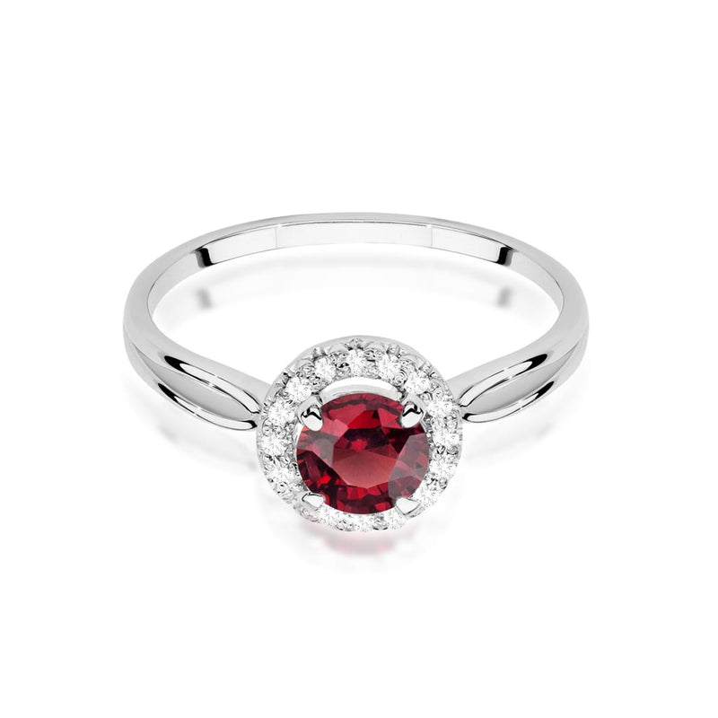 Inel Aur 14K cu Rubin 1.20 ct si Diamante Naturale 0.08 ct, imaginea 10 din 12