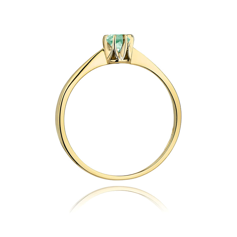 Inel Aur 14K cu Smarald 0.15 ct, imaginea 3 din 12