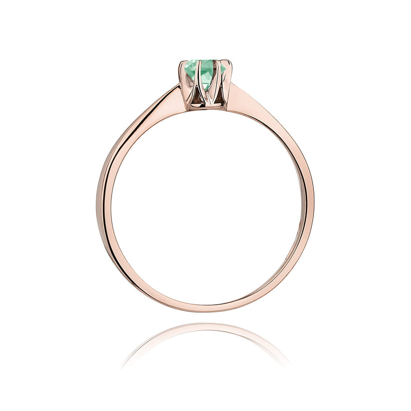 Inel Aur 14K cu Smarald 0.15 ct, imaginea 7 din 12