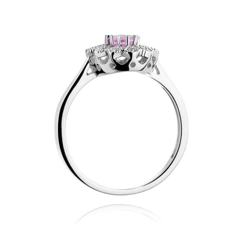 Inel Aur 14K cu Ametist 0.40 ct si Diamante Naturale 0.10 ct, imaginea 11 din 12