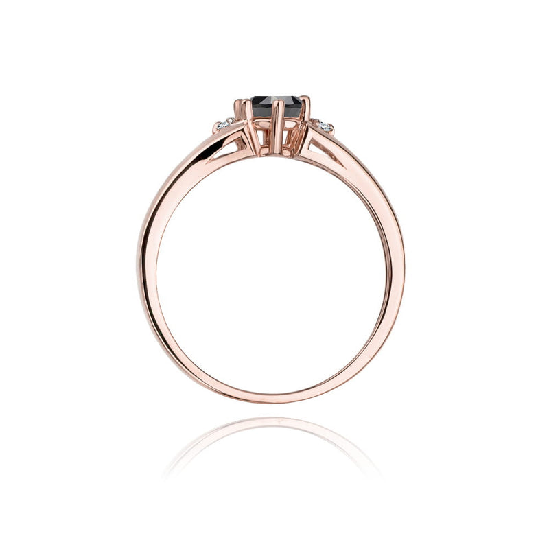 Inel Aur 14K cu Diamante Naturale Albe si Negre 0.53 ct, imaginea 7 din 12