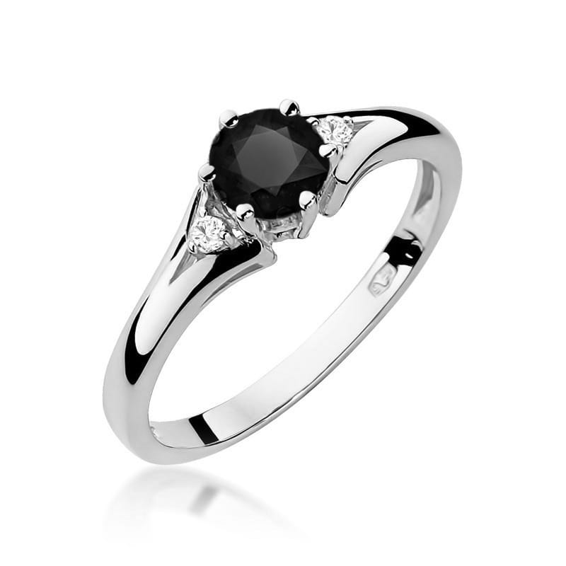 Inel Aur 14K cu Diamante Naturale Albe si Negre 0.53 ct, imaginea 9 din 12