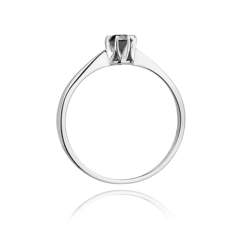 Inel Aur 14K cu Diamant Natural Negru 0.12 ct, imaginea 11 din 12