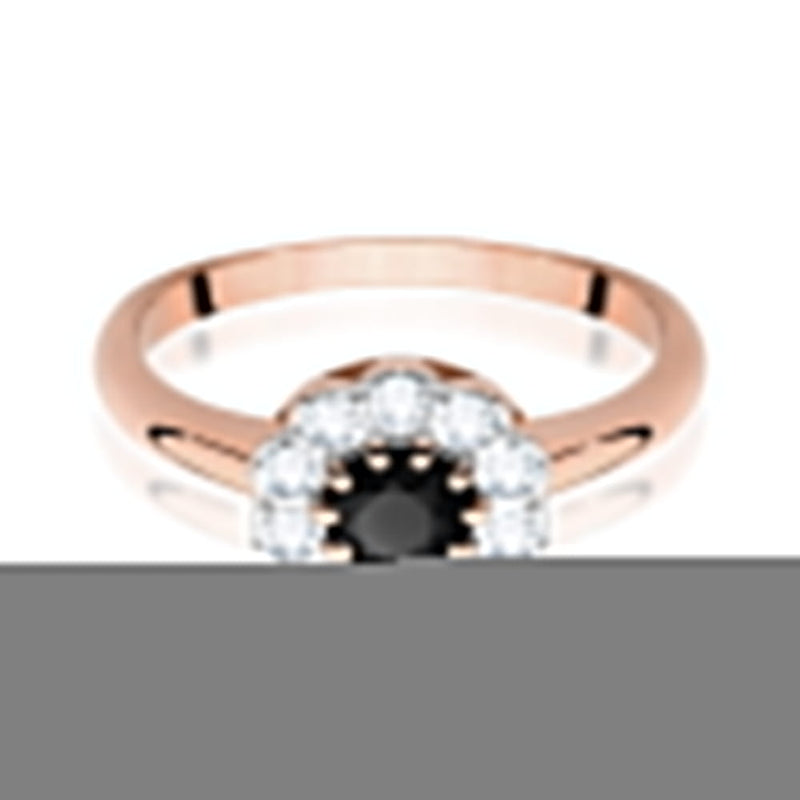 Inel Aur 14K cu Diamante Naturale Albe si Negre 0.80 ct, imaginea 5 din 9