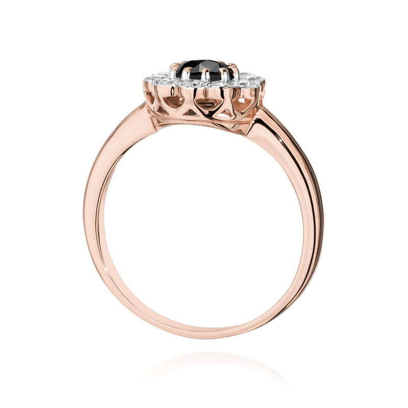 Inel Aur 14K cu Diamante Naturale Albe si Negre 0.80 ct, imaginea 6 din 9