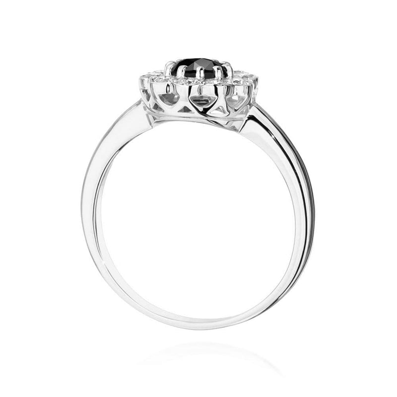Inel Aur 14K cu Diamante Naturale Albe si Negre 0.80 ct, imaginea 9 din 9