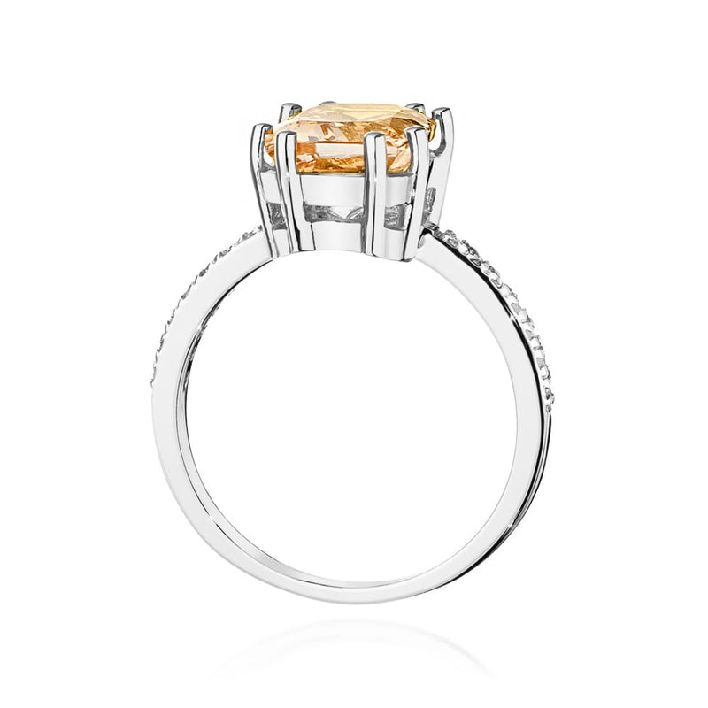 Inel Aur 14K cu Morganit 2.80 ct si Diamante Naturale 0.07 ct, imaginea 13 din 13