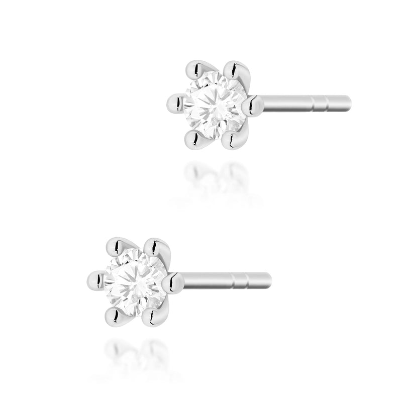 Cercei Aur 14K cu Diamant Natural 0.08 ct, imaginea 7 din 9