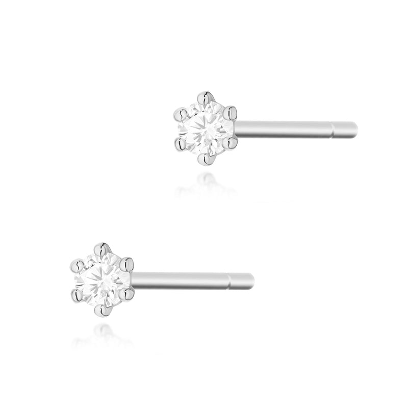 Cercei Aur 14K cu Diamant Natural 0.05 ct, imaginea 7 din 9