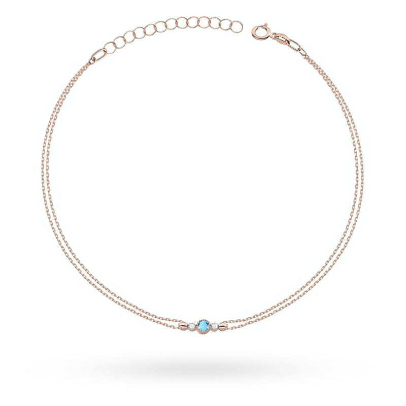 Bratara Aur 14K cu Topaz Swiss 0.15 ct si Diamante Naturale 0.03 ct, imaginea 3 din 6