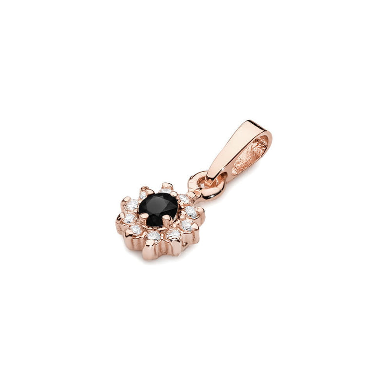 Pandantiv Aur 14K cu Diamante Naturale Albe si Negre 0.21 ct, imaginea 4 din 6