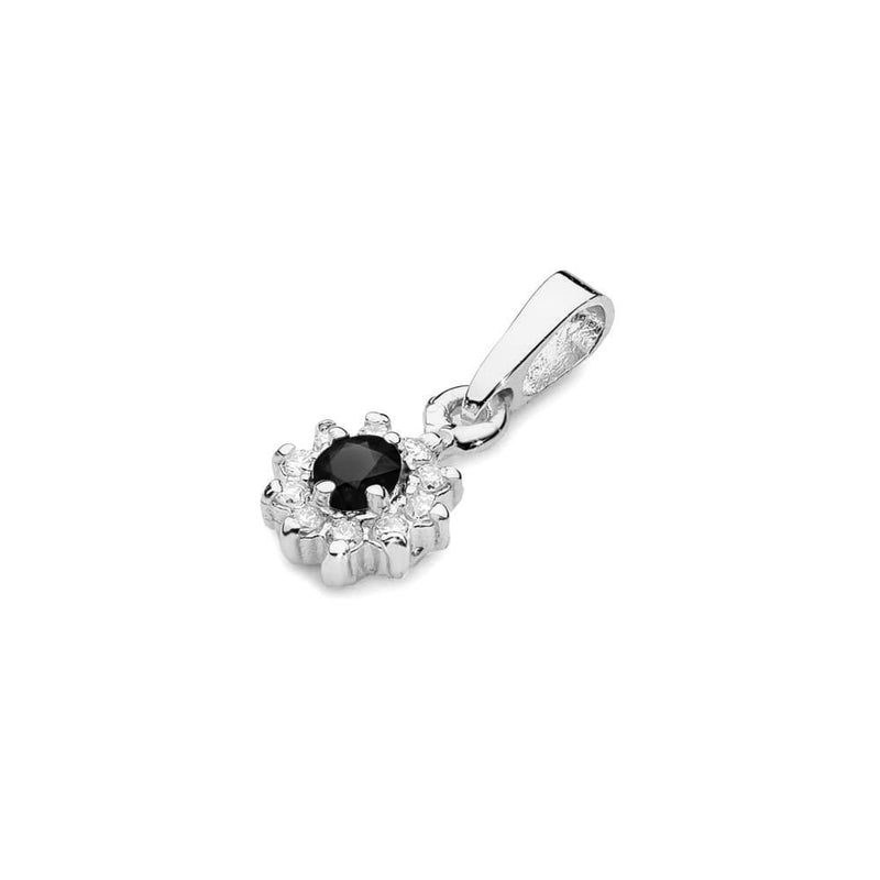 Pandantiv Aur 14K cu Diamante Naturale Albe si Negre 0.21 ct, imaginea 6 din 6