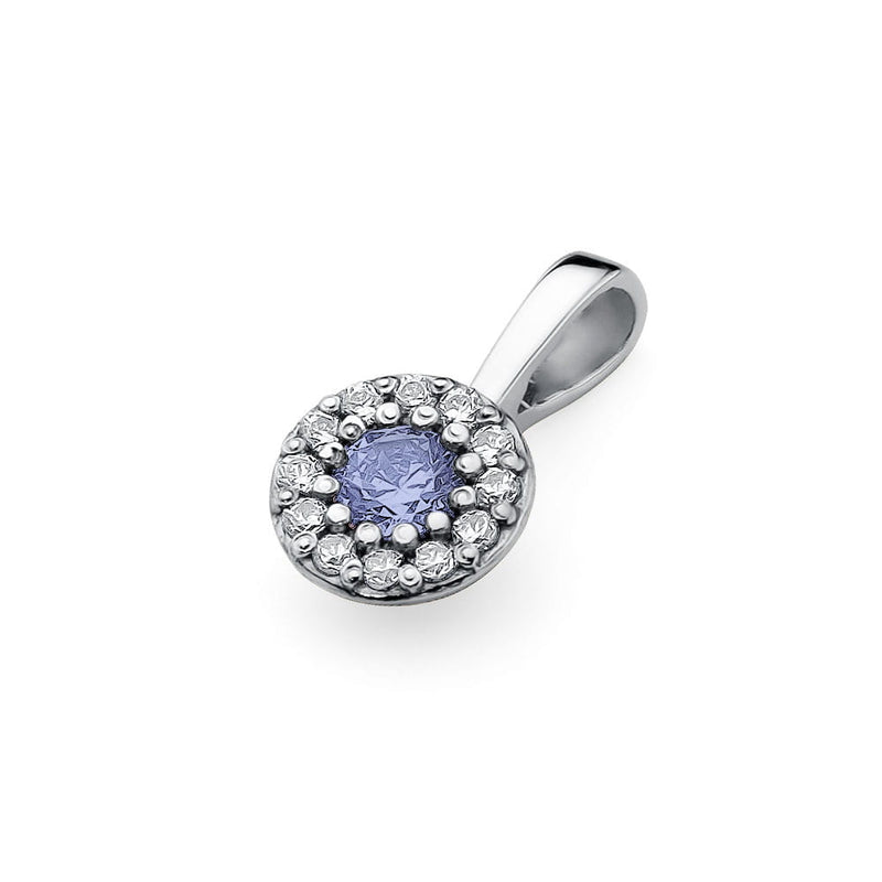 Pandantiv Aur 14K cu Tanzanit 0.15 ct si Diamante Naturale 0.10 ct, imaginea 6 din 6
