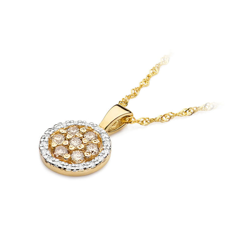 Pandantiv Aur 14K cu Diamante Naturale 0.44 ct, imaginea 2 din 4