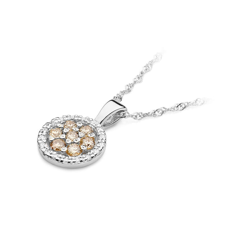 Pandantiv Aur 14K cu Diamante Naturale 0.44 ct, imaginea 4 din 4