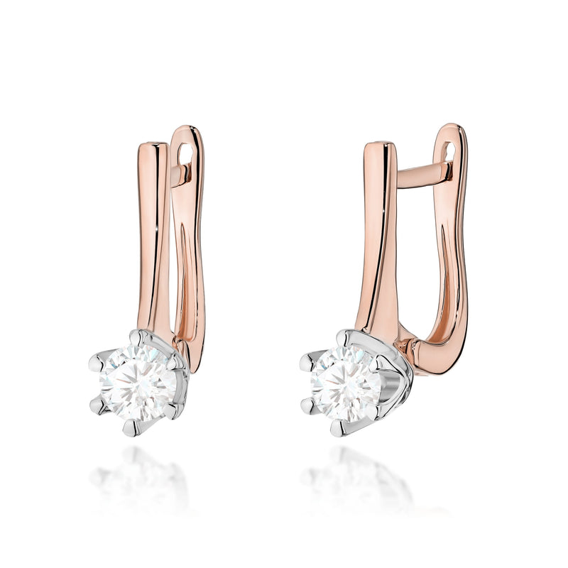 Cercei Aur 14K cu Diamante Naturale 0.30 ct, imaginea 3 din 6