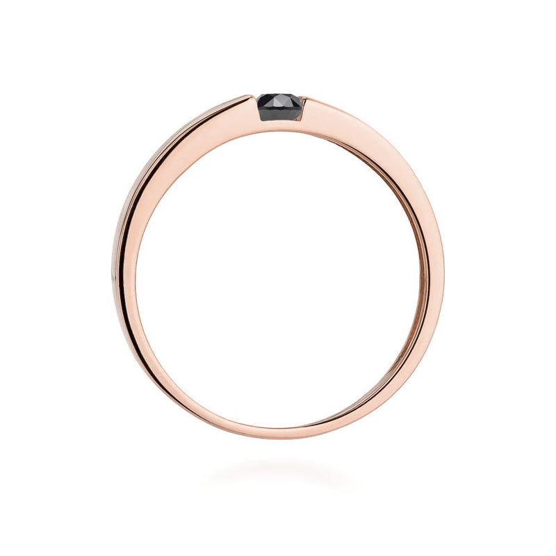 Inel Aur 14K cu Diamant Natural Negru 0.12 ct, imaginea 7 din 11