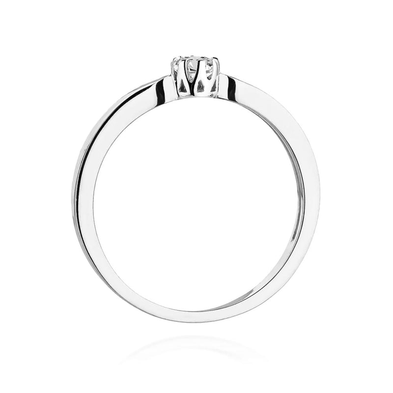 Inel Aur 14K cu Diamant Natural 0.08 ct, imaginea 11 din 12
