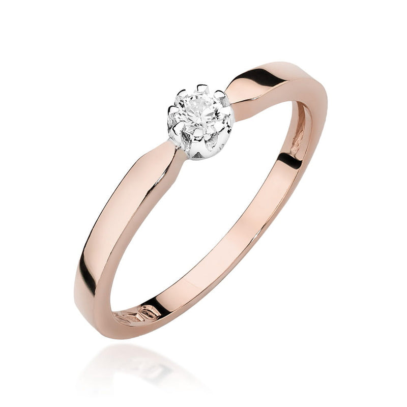 Inel Aur 14K cu Diamant Natural 0.08 ct, imaginea 5 din 12