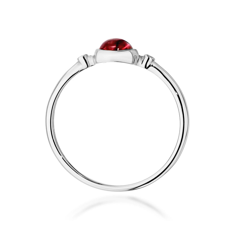 Inel Aur 14K cu Pink Tourmaline 0.60 ct si Diamante Naturale 0.01 ct, imaginea 13 din 14