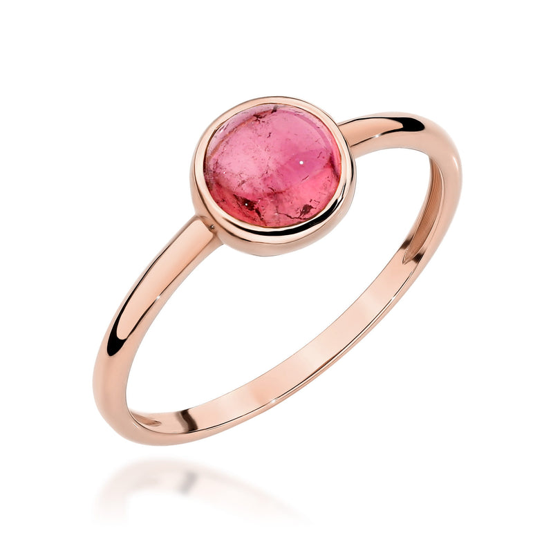 Inel Aur 14K cu Pink Tourmaline 1.00 ct, imaginea 5 din 12