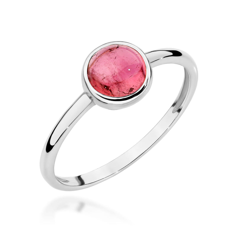 Inel Aur 14K cu Pink Tourmaline 1.00 ct, imaginea 9 din 12