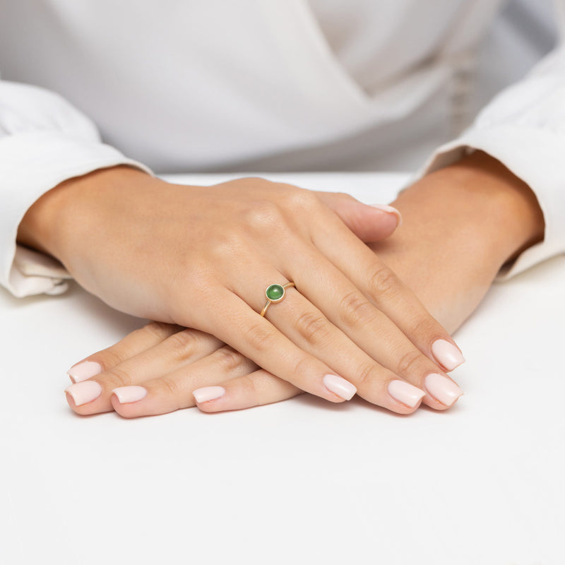 Inel Aur 14K cu Green Tourmaline 1.00 ct, imaginea 4 din 12
