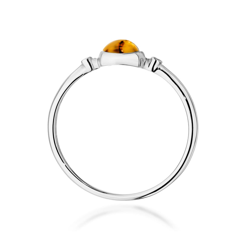 Inel Aur 14K cu Yellow Tourmaline 0.60 ct si Diamante Naturale 0.01 ct, imaginea 11 din 12