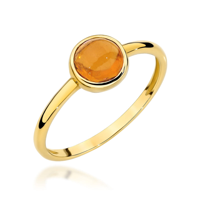 Inel Aur 14K cu Yellow Tourmaline 1.00 ct — Aur galben
