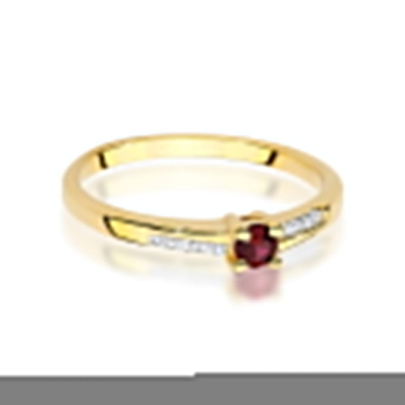 Inel Aur 14K cu Rubin 0.15 ct si Diamante Naturale 0.04 ct, imaginea 2 din 12