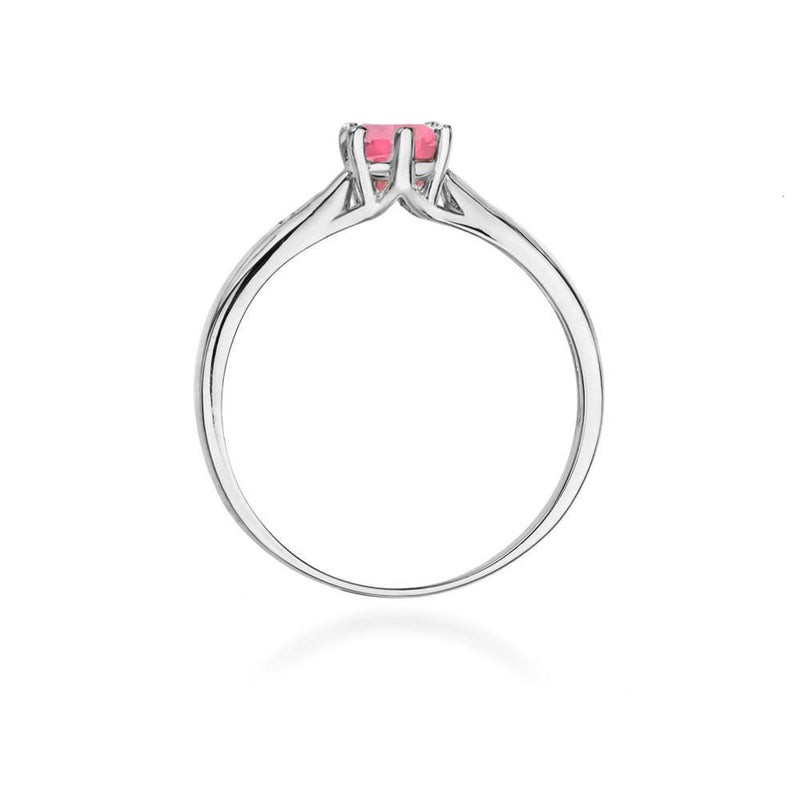 Inel Aur 14K cu Topaz Roz 0.60 ct si Diamante Naturale 0.01 ct, imaginea 11 din 12