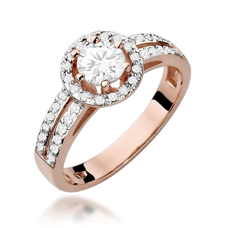 Inel Aur 14K cu White Sapphire 0.60 ct si Diamante Naturale 0.20 ct, imaginea 5 din 12