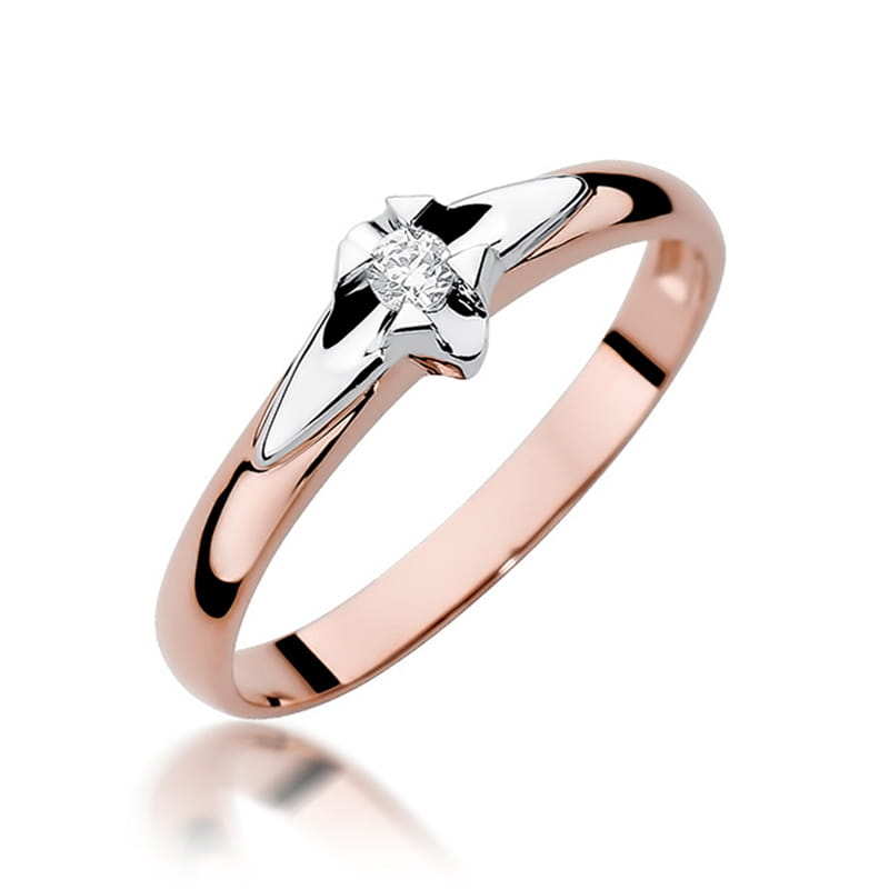 Inel Aur 14K cu Diamant Natural 0.05 ct, imaginea 5 din 12