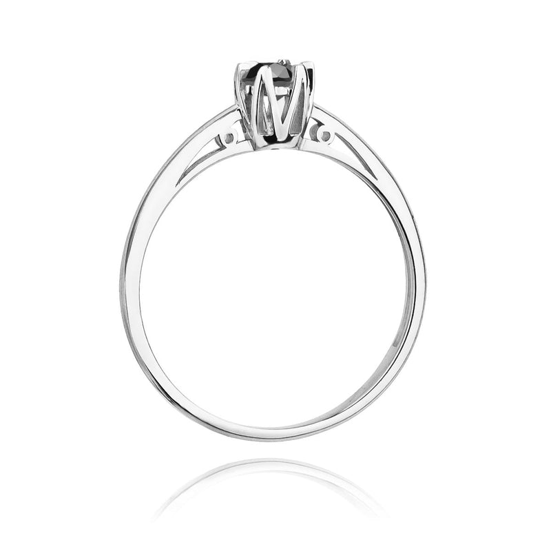 Inel Aur 14K cu Diamant Natural Negru 0.20 ct, imaginea 11 din 12