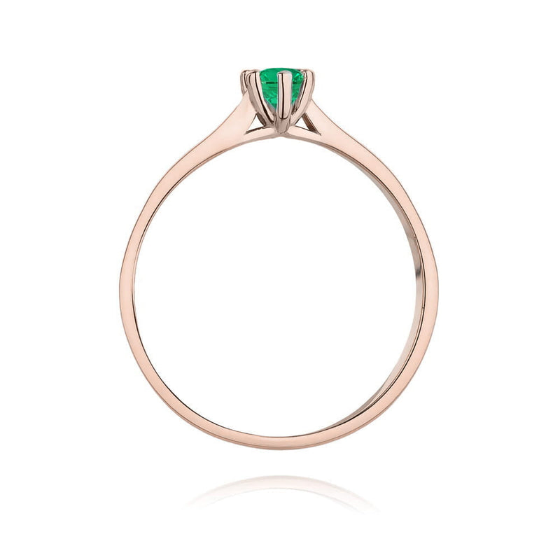Inel Aur 14K cu Smarald 0.15 ct, imaginea 7 din 12