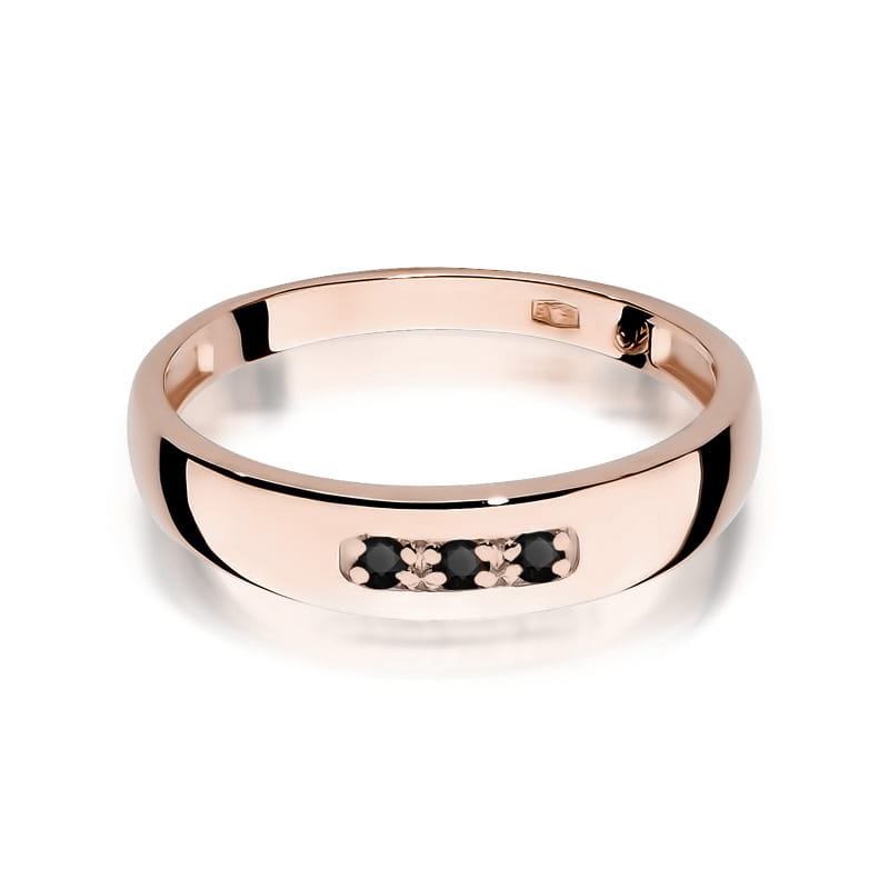 Inel Aur 14K cu Diamante Naturale Negre 0.04 ct, imaginea 6 din 12