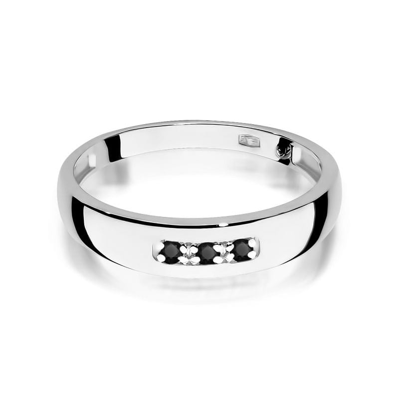 Inel Aur 14K cu Diamante Naturale Negre 0.04 ct, imaginea 10 din 12