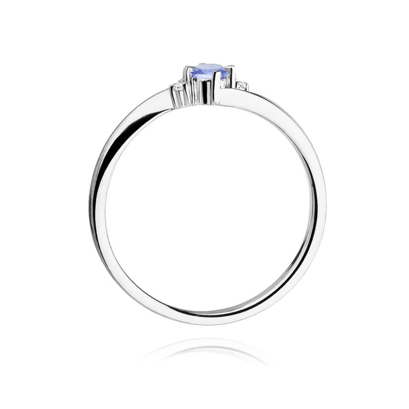 Inel Aur 14K cu Tanzanit 0.15 ct si Diamante Naturale 0.02 ct, imaginea 11 din 12